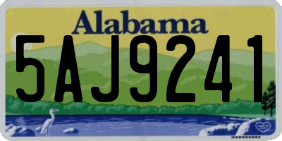 AL license plate 5AJ9241