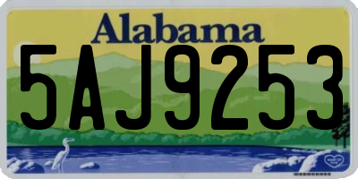 AL license plate 5AJ9253