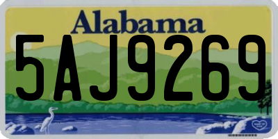 AL license plate 5AJ9269