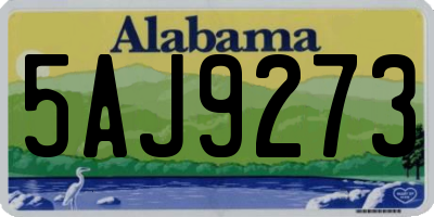 AL license plate 5AJ9273