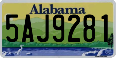 AL license plate 5AJ9281