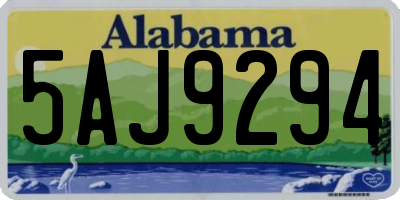 AL license plate 5AJ9294