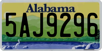 AL license plate 5AJ9296