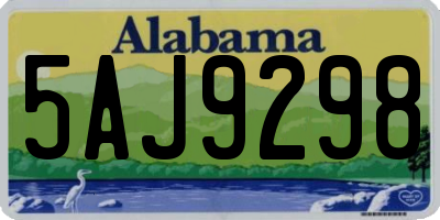 AL license plate 5AJ9298