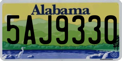 AL license plate 5AJ9330