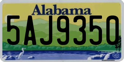 AL license plate 5AJ9350