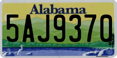 AL license plate 5AJ9370
