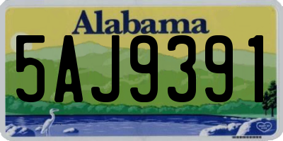 AL license plate 5AJ9391