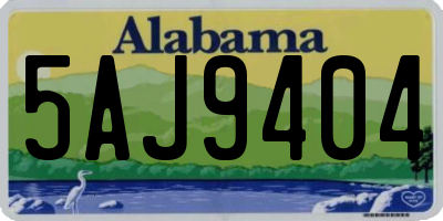 AL license plate 5AJ9404