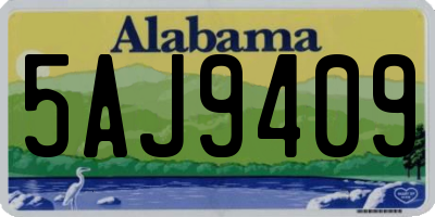 AL license plate 5AJ9409