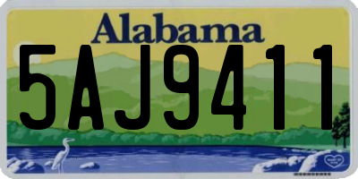 AL license plate 5AJ9411
