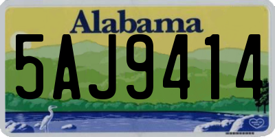 AL license plate 5AJ9414