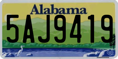 AL license plate 5AJ9419