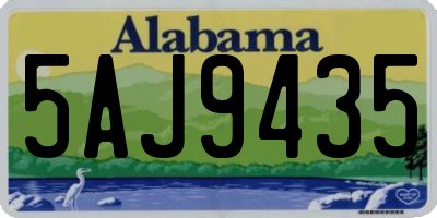 AL license plate 5AJ9435