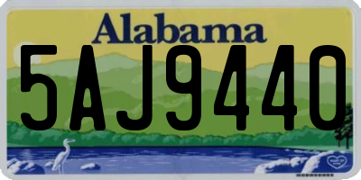 AL license plate 5AJ9440