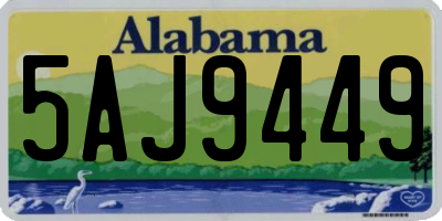 AL license plate 5AJ9449