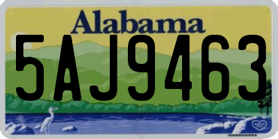AL license plate 5AJ9463