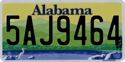 AL license plate 5AJ9464
