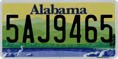 AL license plate 5AJ9465