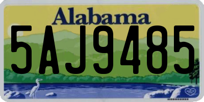 AL license plate 5AJ9485