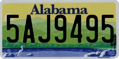 AL license plate 5AJ9495