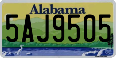 AL license plate 5AJ9505