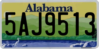 AL license plate 5AJ9513