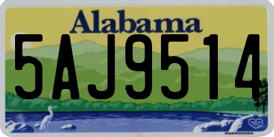 AL license plate 5AJ9514