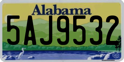 AL license plate 5AJ9532