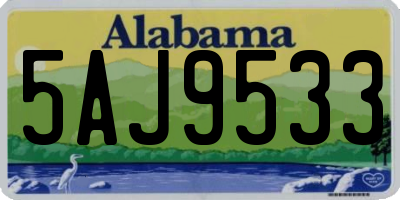 AL license plate 5AJ9533