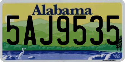 AL license plate 5AJ9535