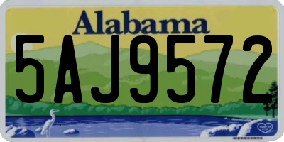AL license plate 5AJ9572