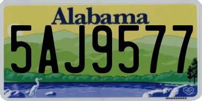 AL license plate 5AJ9577