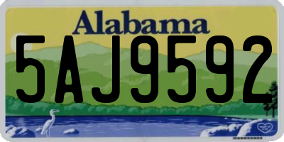 AL license plate 5AJ9592