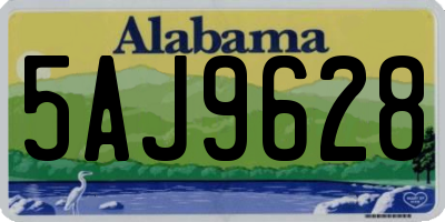AL license plate 5AJ9628