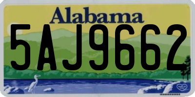 AL license plate 5AJ9662