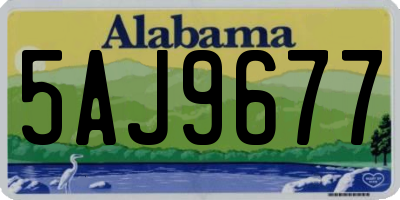 AL license plate 5AJ9677