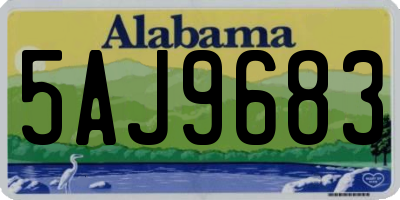 AL license plate 5AJ9683