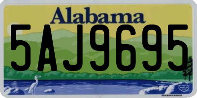 AL license plate 5AJ9695