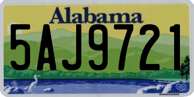 AL license plate 5AJ9721