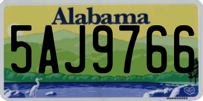 AL license plate 5AJ9766