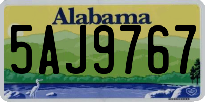 AL license plate 5AJ9767