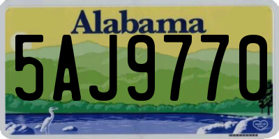 AL license plate 5AJ9770