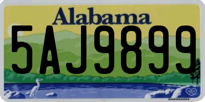 AL license plate 5AJ9899