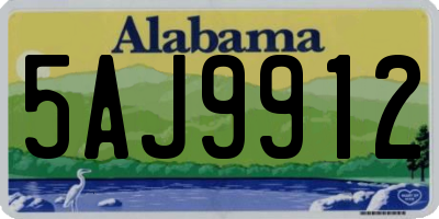 AL license plate 5AJ9912