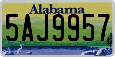 AL license plate 5AJ9957