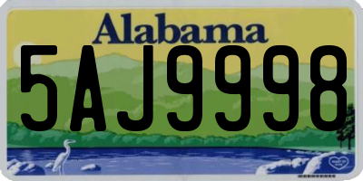 AL license plate 5AJ9998