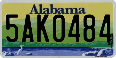 AL license plate 5AK0484