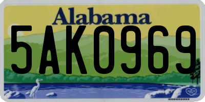 AL license plate 5AK0969