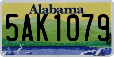 AL license plate 5AK1079